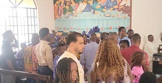 Convicted cocaine smuggler Jos Leijdekkers attends a church service in Tihun