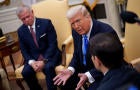 President Trump speaks during an executive order signing in the Oval Office of the White House in Washington, D.C., on Monday, Feb. 10, 2025. 