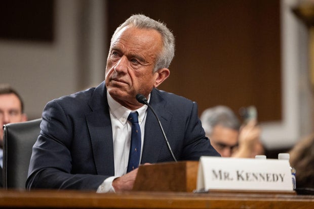 Robert F. Kennedy Jr., nominee for secretary of health and human services, testifies before the Senate Finance Committee in Washington, D.C., on Jan. 29, 2025. 