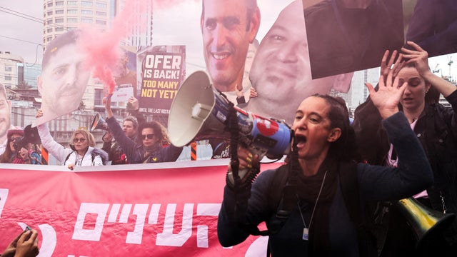Demonstration demanding the immediate return of hostages who were kidnapped during the deadly October 7, 2023 attack on Israel by Hamas, in Tel Aviv 