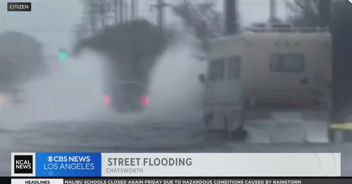 Winter storm creates chaos on Southern California streets - CBS Los Angeles