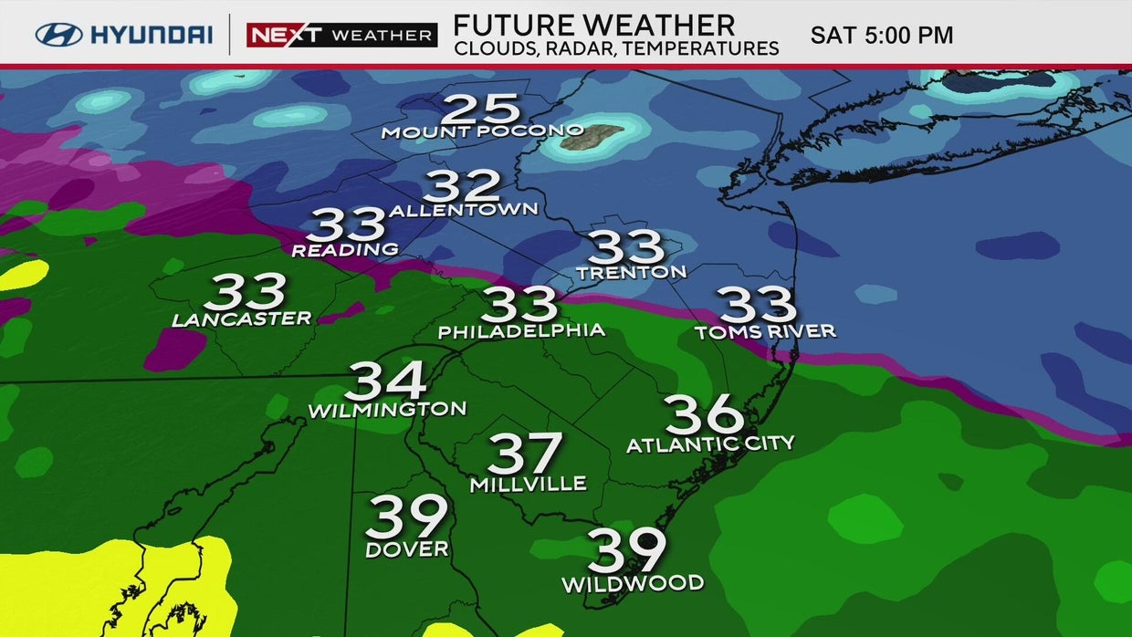 Snow turns to rain Saturday in Philadelphia region; brace for high ...