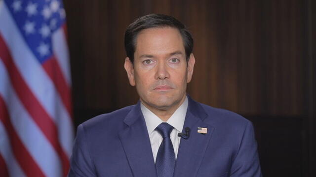 Secretary of State Marco Rubio appears on "Face the Nation" on Sunday, Feb. 16, 2025. 