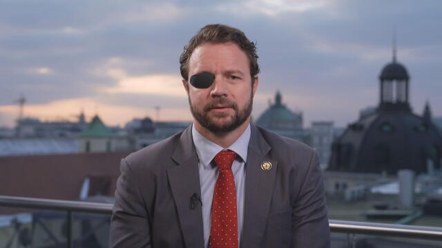 Rep. Dan Crenshaw appears on "Face the Nation" on Sunday, Feb. 16, 2025. 