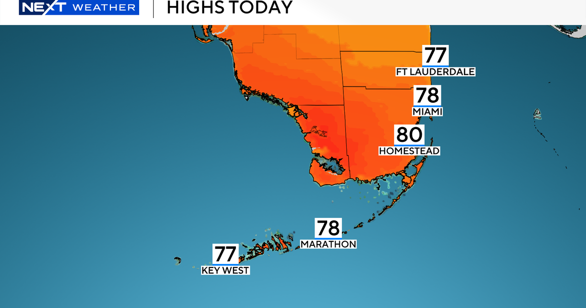 Cooler across South Florida for Presidents Day Cooler across South Florida for Presidents Day