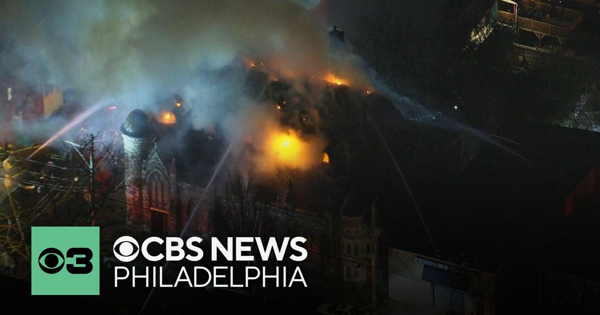 Crews battle fire at North Philadelphia church - CBS Philadelphia