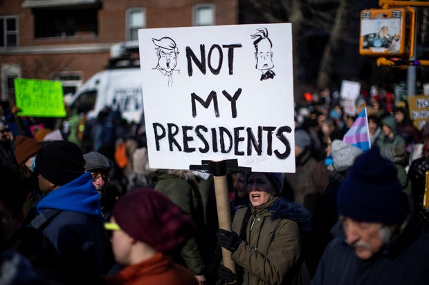 National Day of Protest on Presidents' Day in New York
