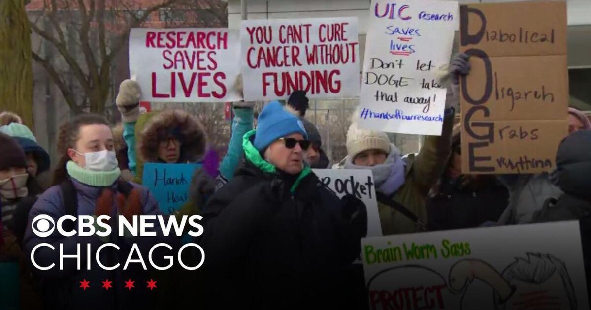 Chicago Colleges Faculty Rally Against Federal Research Funding Cuts