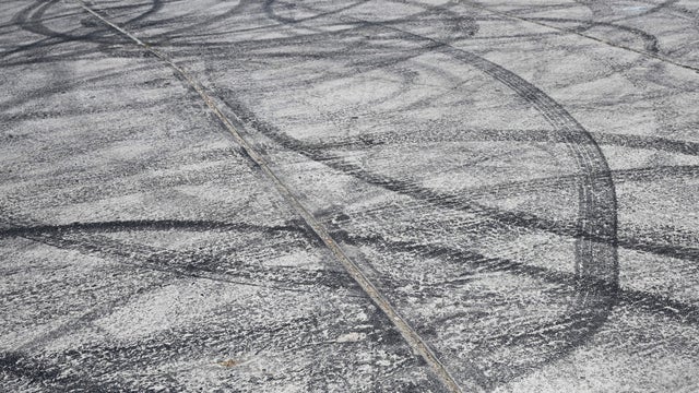 Tire Marks on Pavement 