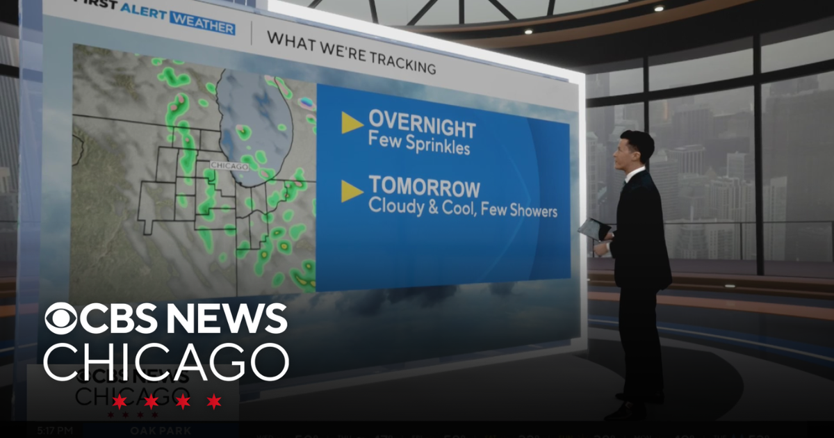 A few sprinkles coming overnight in Chicago - CBS Chicago