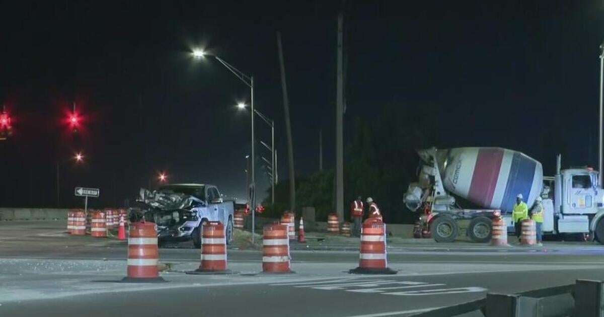 Construction worker hurt in Turnpike ramp crash in Miami-Dade