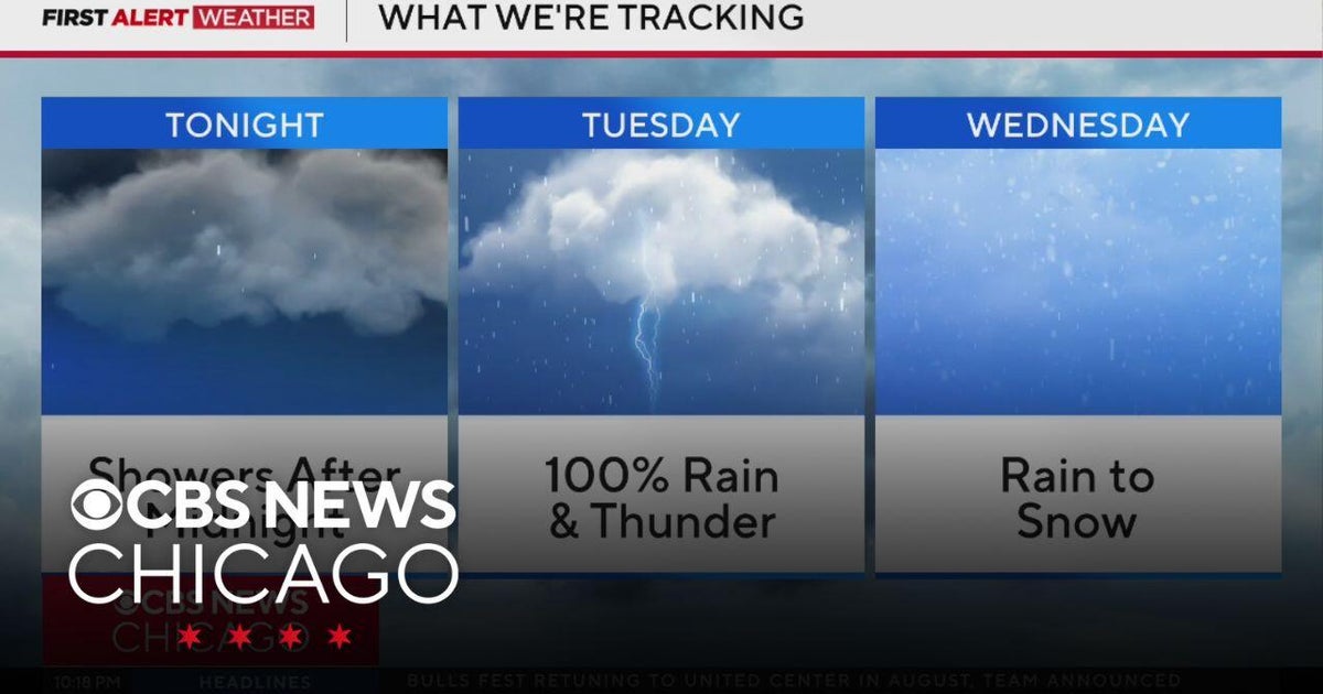 A lot of rain coming for Chicago on Tuesday - CBS Chicago