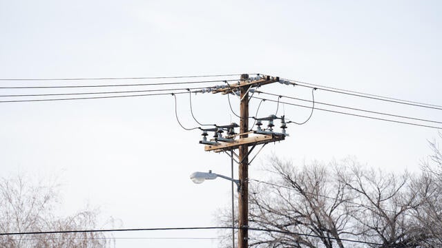 Electrical wire tower near Price Utah university 