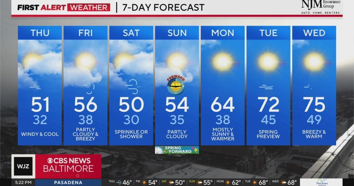 Maryland storms taper off this evening - CBS Baltimore