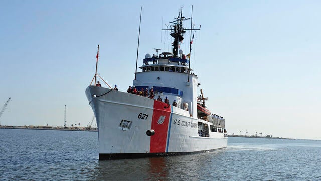 The U.S. Coast Guard cutter Valiant. 