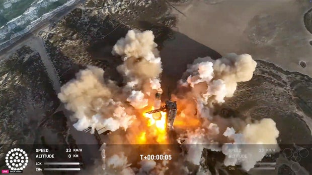 SpaceX Starship breaks apart after launch in second failure in a row 030625-liftoff.jpg