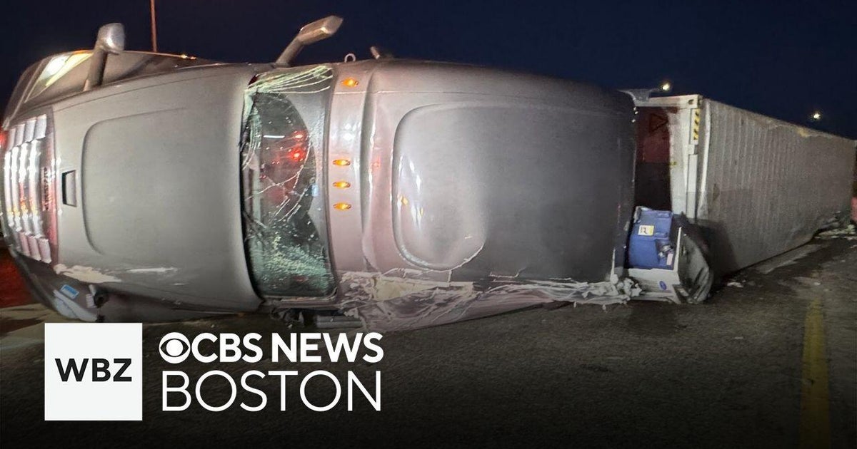 Mass Pike traffic backed up for miles after tractor trailer crash in ...