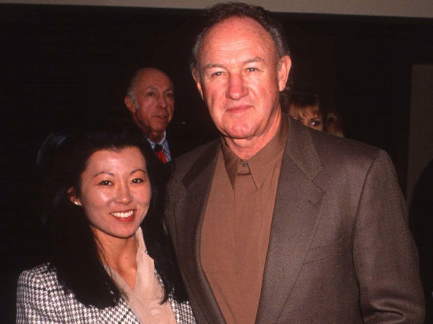 Classical pianist Betsy Arakawa and actor Gene Hackman attend the Mission Hills Celebrity Sports Invitational at Rancho Mirage, California, Nov. 29, 1991.