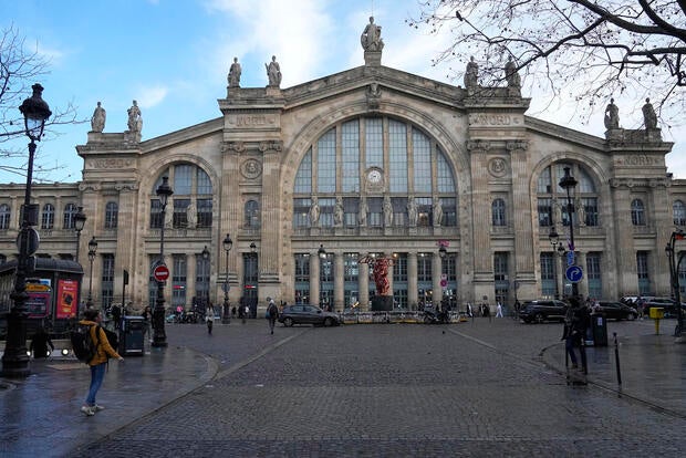 The Gare du Nord train station in Paris is seen in January 2023