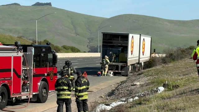 American Canyon I-80 Hazmat Situation 