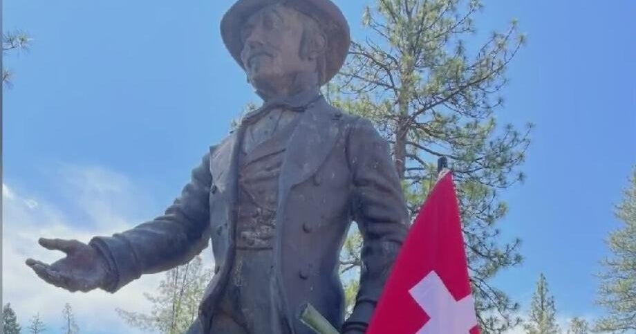 John Sutter statue stolen from El Dorado County cemetery - CBS Sacramento