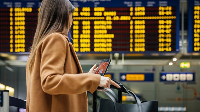 Solo Traveler at Departures 