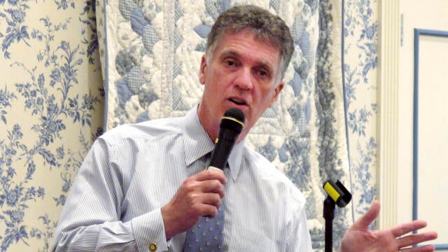 Former Congressman Dr. David Weldon speaks in The Villages, Florida, on May 31, 2012. 