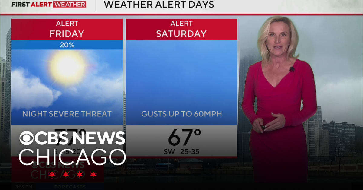 Severe weather threat for Friday night in Chicago - CBS Chicago