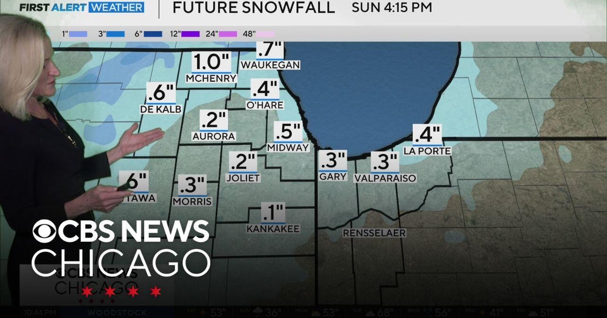 Overnight rain turns to snow by Sunday morning - CBS Chicago
