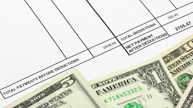 Detail of a payslip 