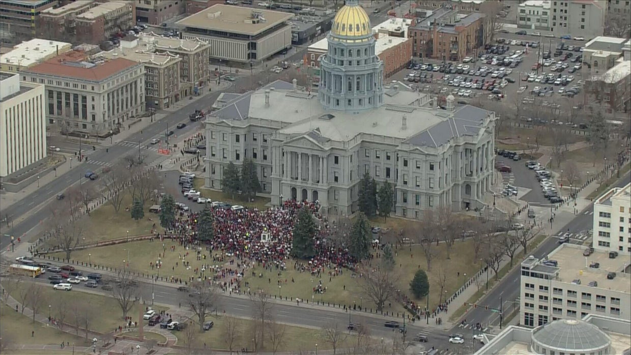 Colorado teachers rally at the Colorado State Capitol amid proposed ...