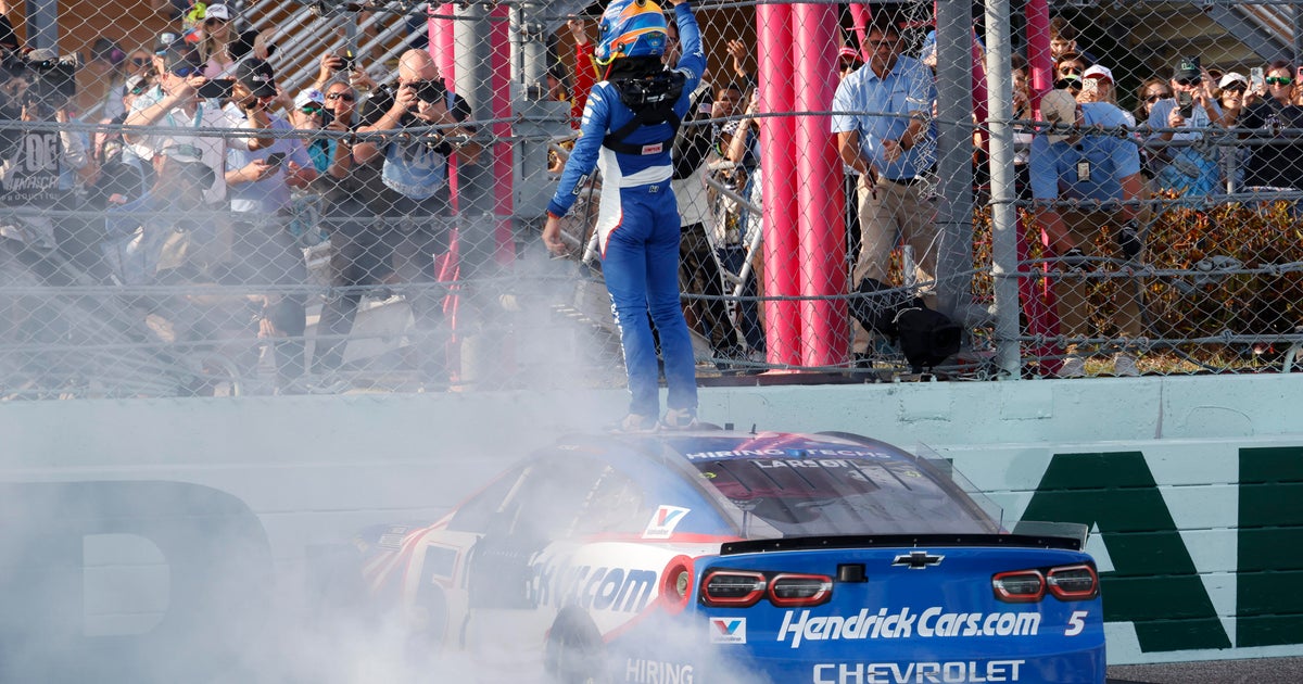 Kyle Larson wins NASCAR Cup Series at Homestead-Miami Speedway, finishes one race shy of triple-header sweep Kyle Larson wins NASCAR Cup Series at Homestead-Miami Speedway, finishes one race shy of triple-header sweep