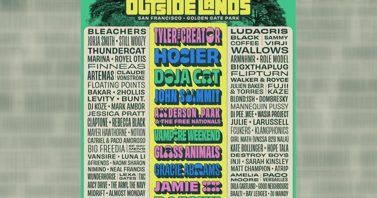 Outside Lands 2025 lineup announced; Tyler, the Creator, Hozier and Doja Cat headlining