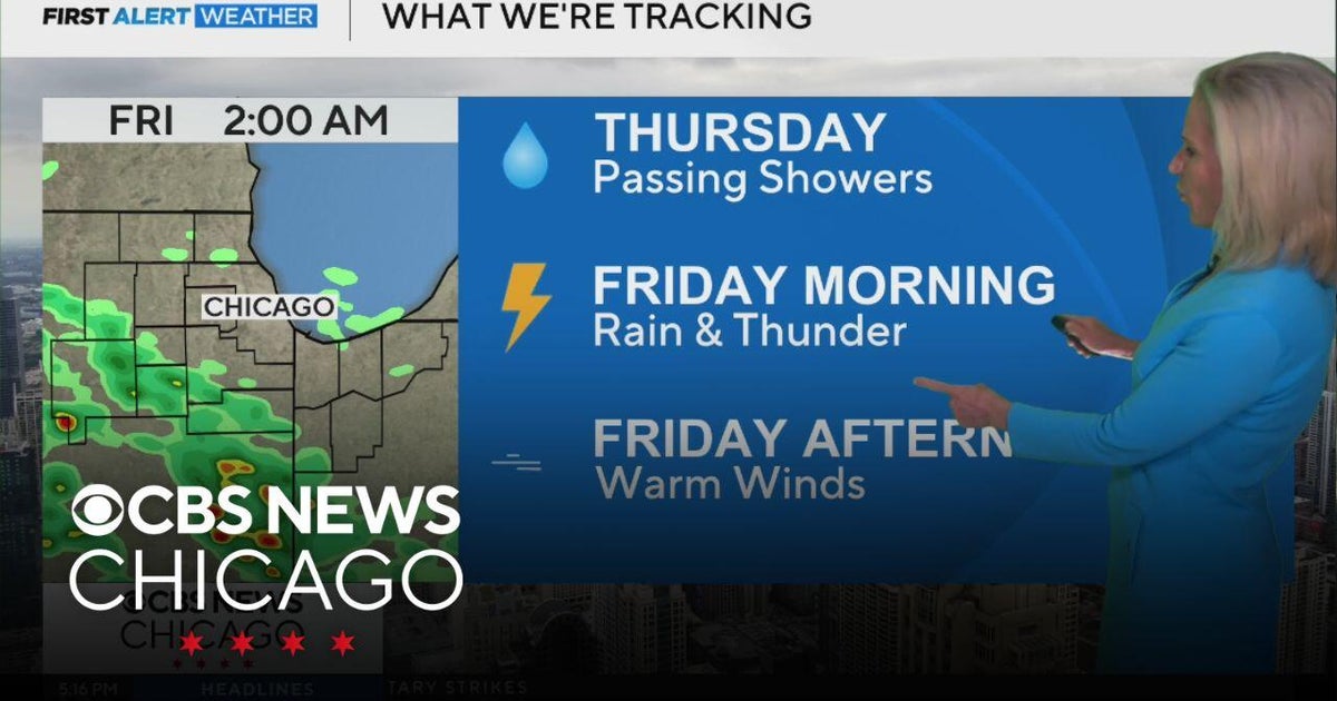 Passing showers Thursday, rain and thunder Friday morning in Chicago ...