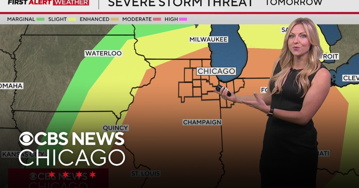 Potential for severe storms Tuesday night into Wednesday - CBS Chicago