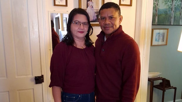 Yader Salgado and his wife 