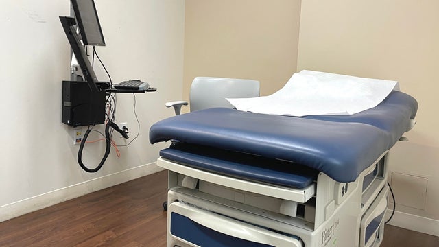 Empty medical exam room 