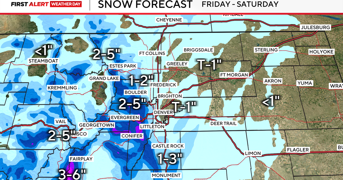 Another cool day with rain and snow chances to end the week in Colorado ...