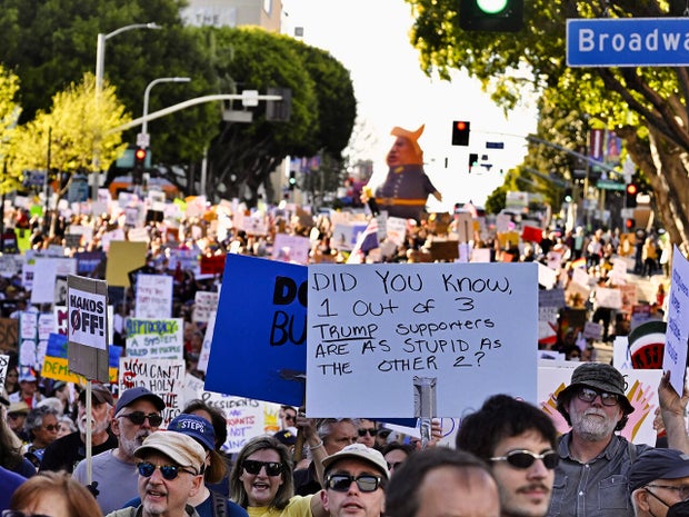 Hands Off a nationwide protest of the Trump administration in Los Angeles. 