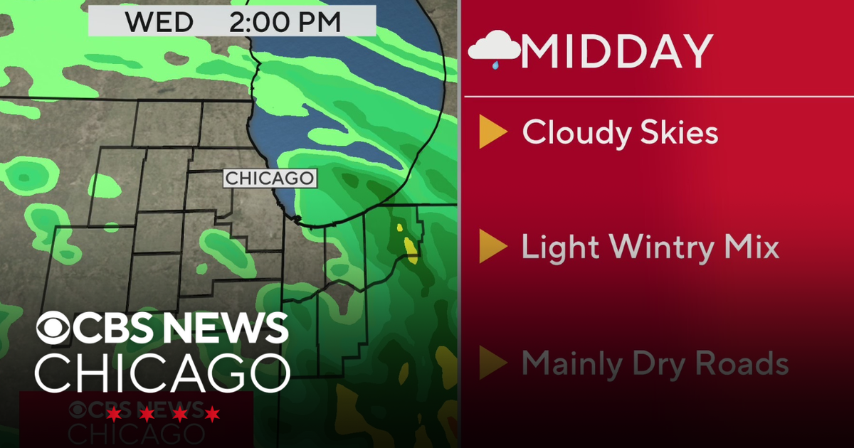 Midday rain, wintry mix on Wednesday in Chicago - CBS Chicago