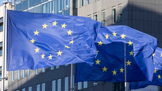 EU Flags In Europe 