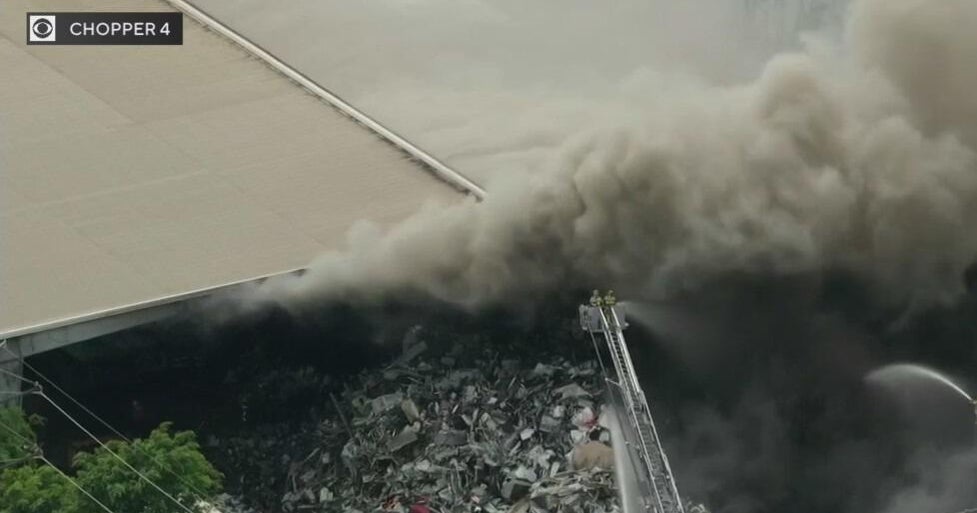 Raging fire burns at Northwest Miami-Dade scrap metal recycling ...