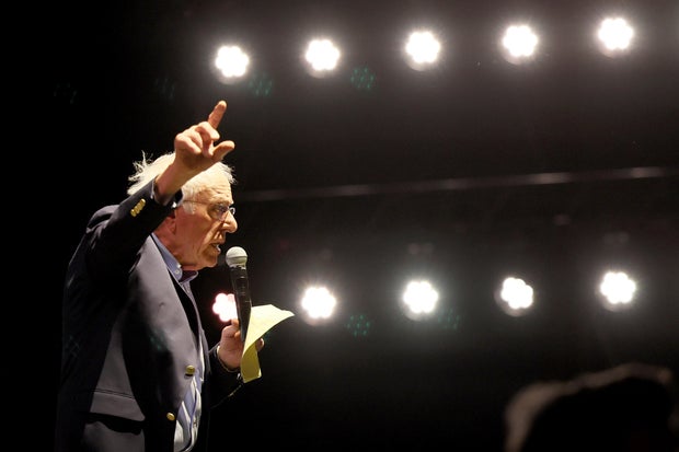 Sen. Bernie Sanders speaks at the 2025 Coachella music festival in Indio, CA on Saturday, April 12, 2025.