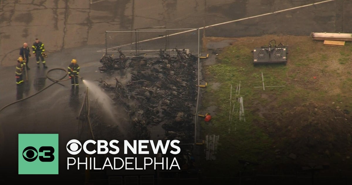 30-40 electric scooters damaged in South Philadelphia fire - CBS ...