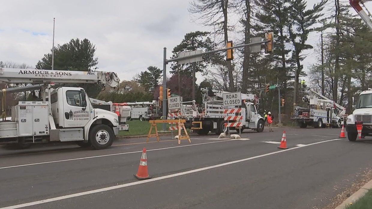 Crews clean up mess in Bucks County, Pennsylvania, after high winds ...