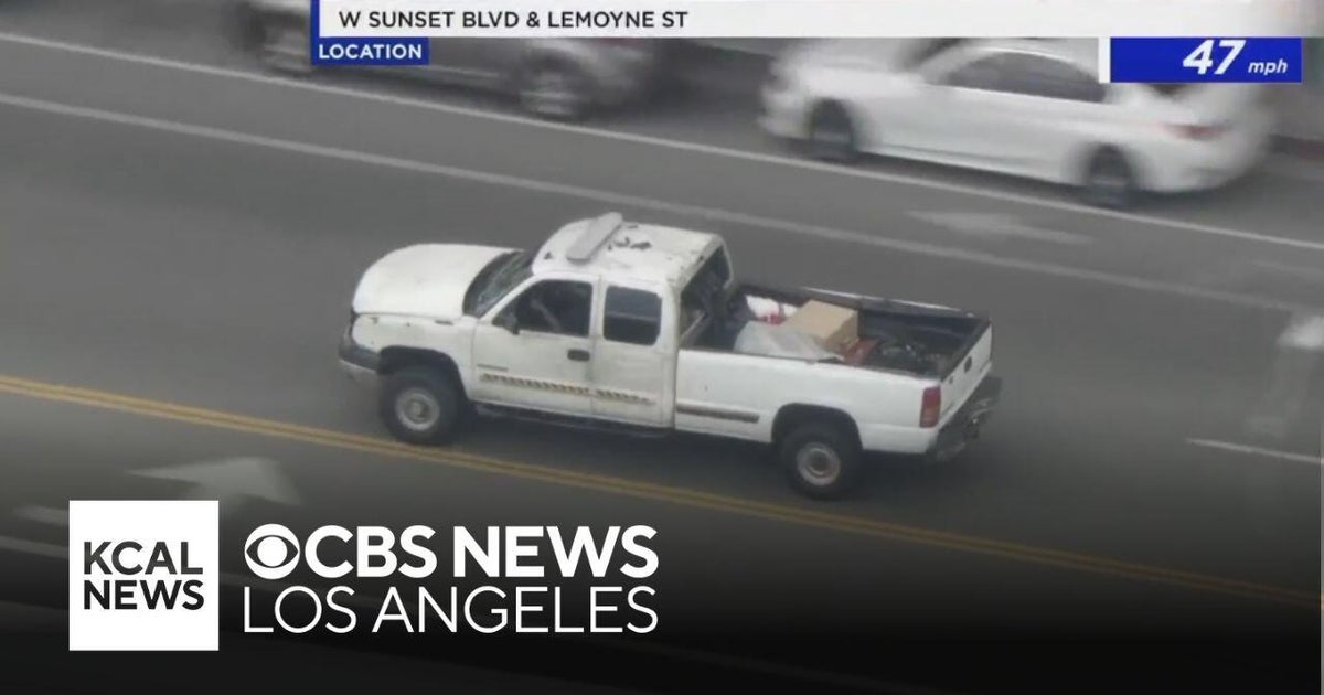 Authorities chase alleged stolen truck driver through downtown Los ...