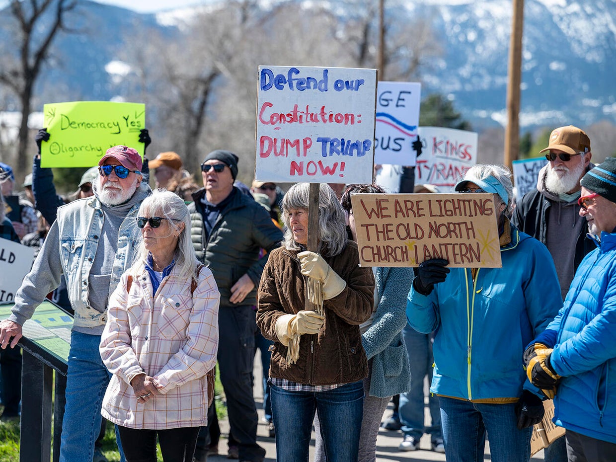 Protesters Gather In Cities Nationwide To Denounce The Trump Administration