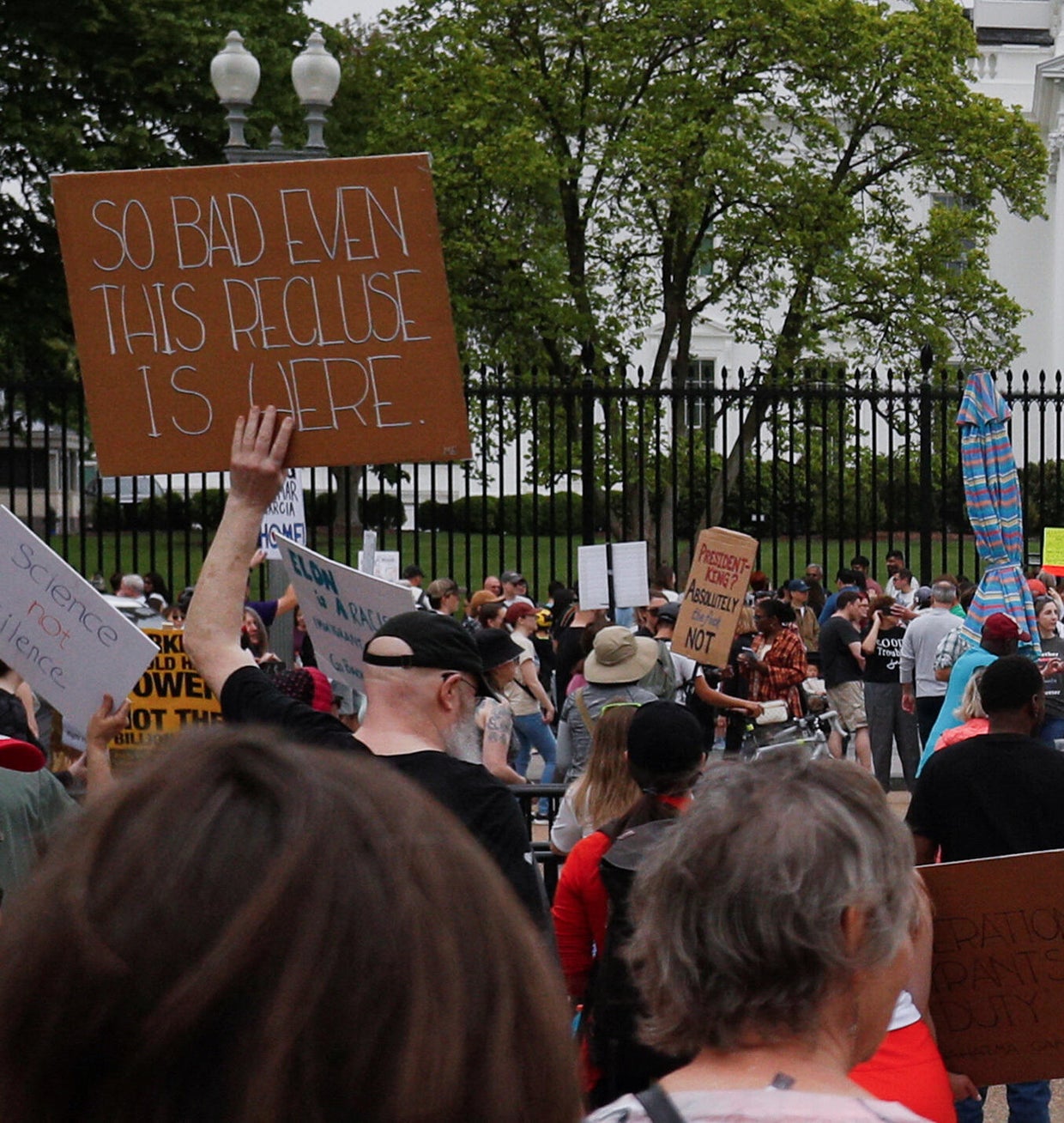 Anti-Trump demonstration at the White House