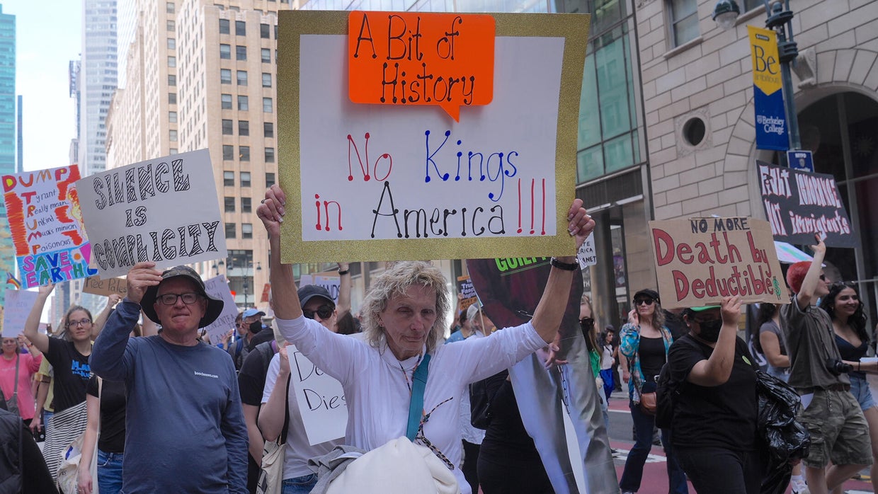 March in New York City to protest against Trump administration