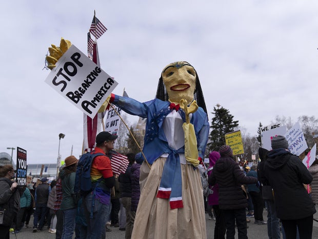 Rally against US President Donald Trump administration in Alaska 